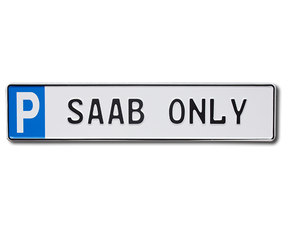 Parking Plate SAAB Only